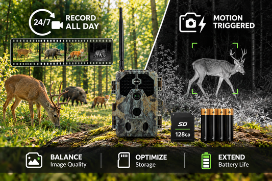 Sollte Ihre Wildkamera den ganzen Tag filmen? So bringen Sie Bildqualität, Speicherplatz und Akkulaufzeit in Einklang