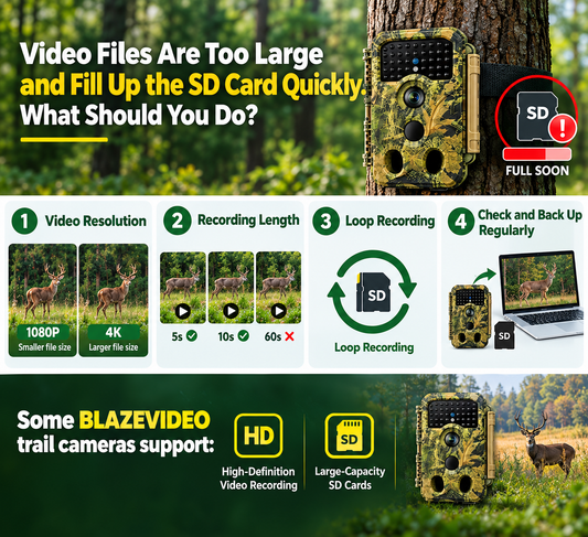Videodateien sind zu groß und die SD-Karte ist schnell voll. Was tun?