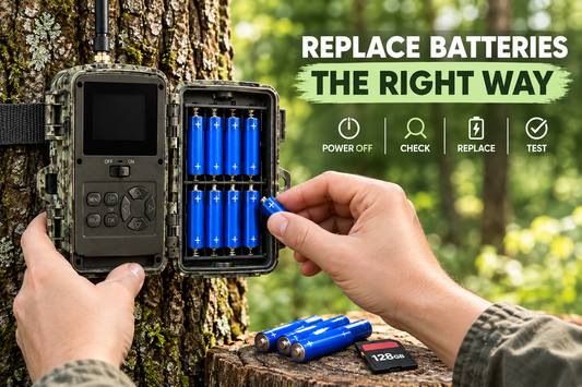Was sollte man vor dem Batteriewechsel bei einer Wildkamera beachten?