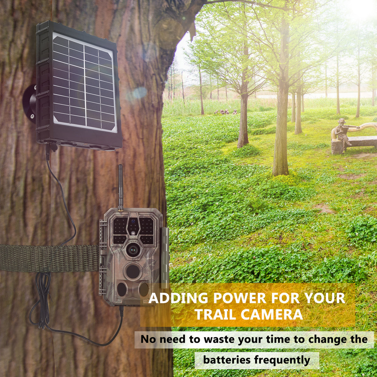 Solarpanel-Kits 3W 8000mAh 12V/9V/6V Ausgang Mini Portable Outdoor oder Indoor Wiederaufladbare Stromversorgung für alle Wildkamera | BL8000