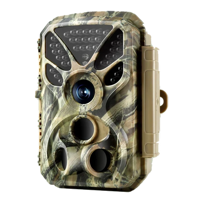 Caméra de surveillance animalière 32 MP, photo 4K 2160P, vidéo Full HD, audio et détecteur de mouvement, vision nocturne, portée maximale de 30 m, vitesse de déclenchement de 0,1 s, étanchéité IP66 | T326 Gris 