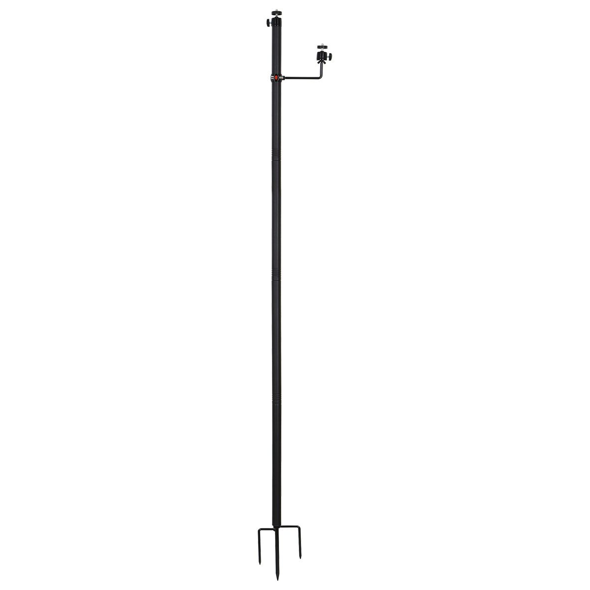Wildkamera-Halterung mit Bodenanker & Stativ | Höhenverstellbare Seitenhalterung für 2 Kameras oder Solarpanel | Max. 182 cm | 1/4"-20 Universalgewinde (182)