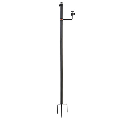 Wildkamera-Halterung mit Bodenanker & Stativ | Höhenverstellbare Seitenhalterung für 2 Kameras oder Solarpanel | Max. 142 cm | 1/4"-20 Universalgewinde