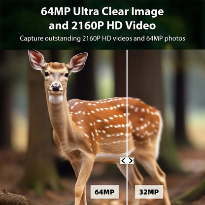 Caméra de surveillance pour la faune sauvage, vidéo 1296p et photo 32 Mpx, vision nocturne jusqu'à 30 m, déclenchement par détection de mouvement (0,1 s), étanche, pour la sécurité à domicile et la surveillance de la faune en extérieur | T306 Vert 