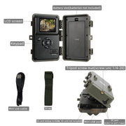 Wildkamera jagd 32MP 1296p Video mit audio und Bewegungsmelder Nachtsicht max. Entfernung bis 100Füße, 0,1s Trigger Geschwindigkeit, Wasserdicht IP66 | A323