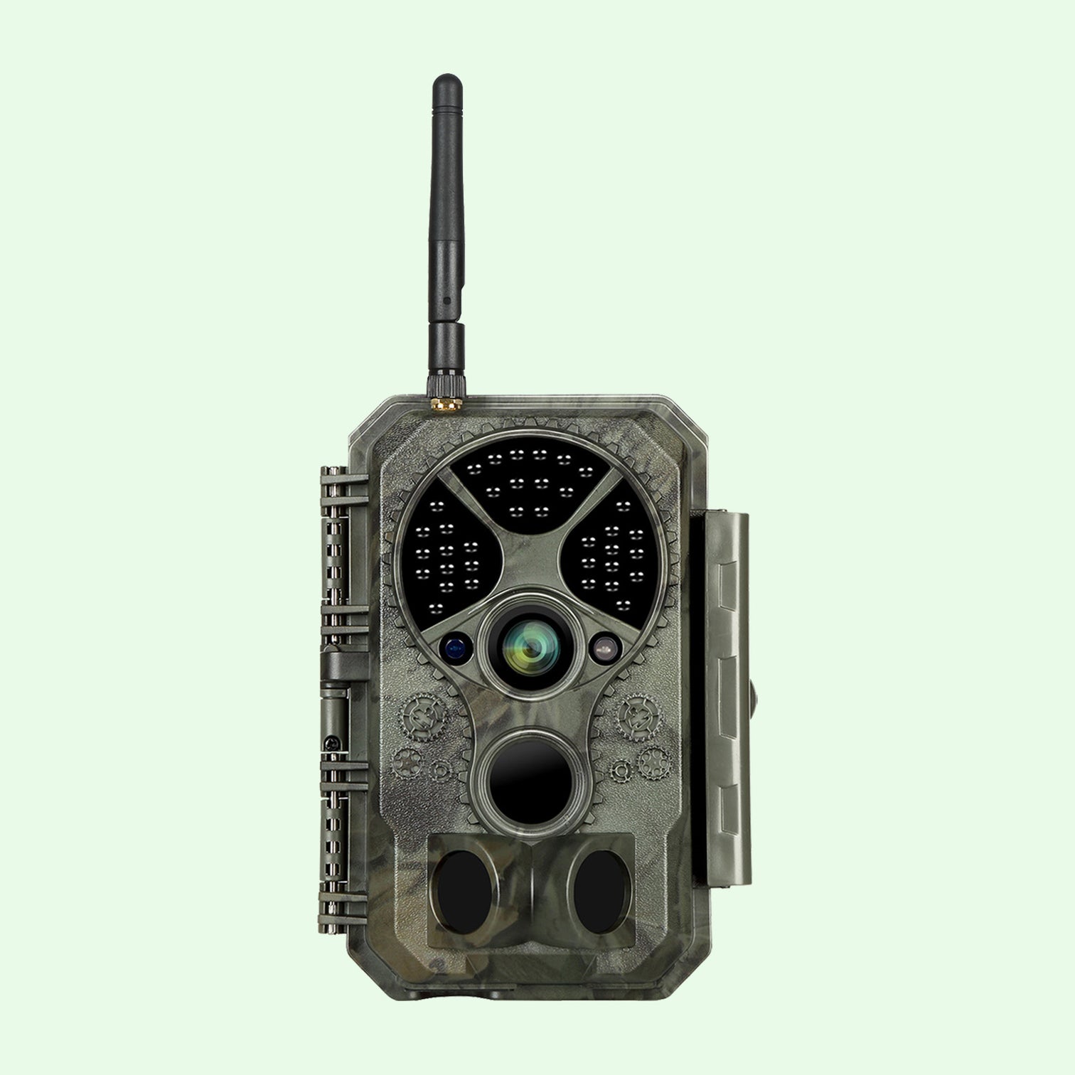 Wildkamera Wlan Fotofalle Jagdkamera Wildtierkamera 64MP 1296P 0,1s Schnelle Trigger Geschwindigkeit Nachtsicht Bewegungsmelder 120°PIR IP66 Wasserdichter | A350W Grün