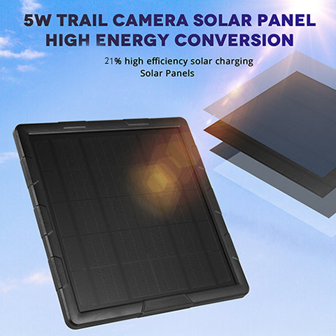 Solarpanel-Kits 5W 10000mAh 12V/6V Ausgang Outdoor oder Indoor Wiederaufladbare Stromversorgung für alle Wildkamera | BL6A