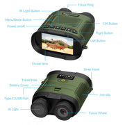 2.5K 40MP Digitales Nachtsichtgerät Binokular Entfernung bis 300M mit 3" IPS Bildschirm für Jagd Wandern Camping Klettern | DT29