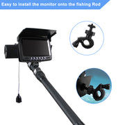 Angelkamera, tragbare Fischfinder-Kamera HD 1000 TVL Infrarot-LED wasserdichte Kamera mit 4,3-Zoll-LCD-Monitor für Eis See See Boot Kajak Angeln / CR110-7H