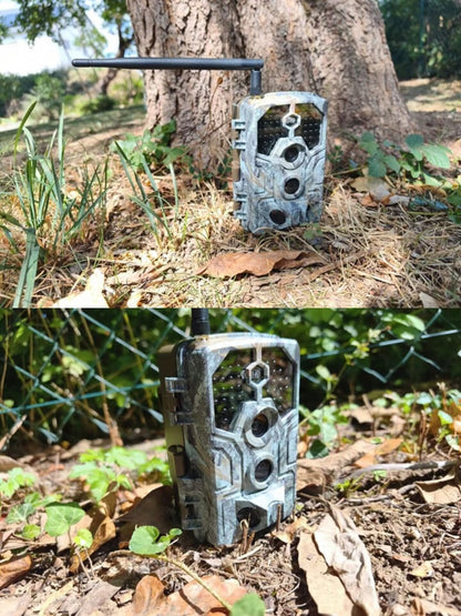 4K WIan 64MP  Wildkamera mit 100ft Nachtsicht bewegungsaktiviert 0,1s Auslösegeschwindigkeit kein Leuchten wasserdicht für Wildbeobachtung und Sicherheit im Garten | A106W Tannenasch