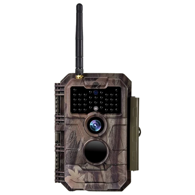 Wildkamera Wlan Fotofalle Jagdkamera Wildtierkamera 64MP 1296P 0,1s Schnelle Trigger Geschwindigkeit Nachtsicht Bewegungsmelder 110°PIR IP66 Wasserdichter | W600 Rot