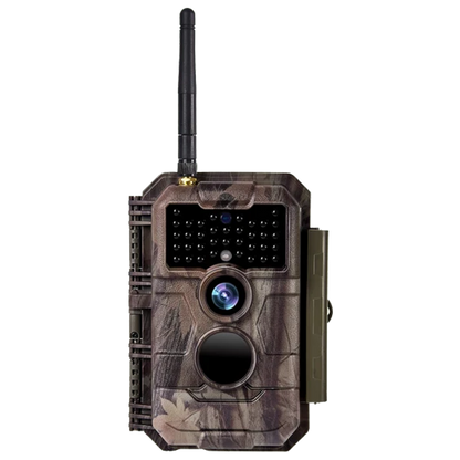 Wildkamera Wlan Fotofalle Jagdkamera Wildtierkamera 64MP 1296P 0,1s Schnelle Trigger Geschwindigkeit Nachtsicht Bewegungsmelder 110°PIR IP66 Wasserdichter | W600 Rot