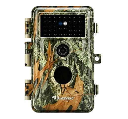 Wildkamera 64MP 2304*1296p mit Bewegungsmelder Nachtsicht Maximale Entfernung bis 75 Füße, 0,3s Trigger Geschwindigkeit , IP66 Wasserdichter| A252 Mattes Militärgrün