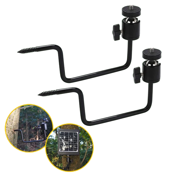 2 supports rotatifs à 360° pour fixation aux arbres*