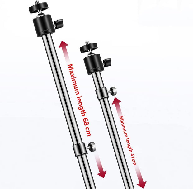 Angellicht Halterung, Dicke Faltbare Edelstahlhalterung, 360° verstellbar, Universalgewindeanschluss 1/4''-20(6mm) für Solarpanel, Wildkamera *