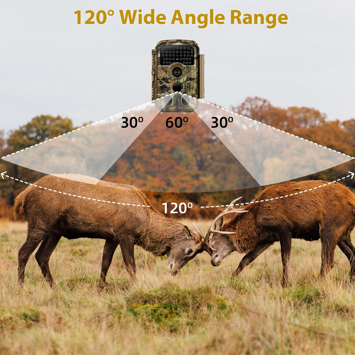 Caméra de surveillance pour la faune sauvage, vidéo 1296p et photo 32 Mpx, vision nocturne jusqu'à 30 m, déclenchement par détection de mouvement (0,1 s), étanche, pour la sécurité à domicile et la surveillance de la faune en extérieur | T306 Vert 