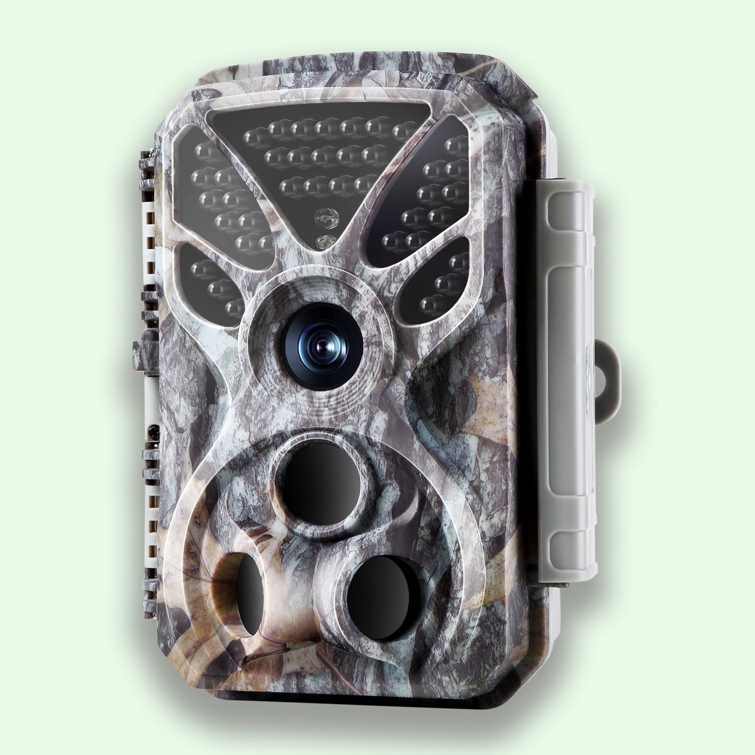 Wildkamera 32MP Foto 4K 2160P Full HD Video mit Audio und Bewegungsmelder Nachtsicht max. Entfernung bis zu 100ft, 0,1s Auslösegeschwindigkeit, Wasserdicht IP66 | T326