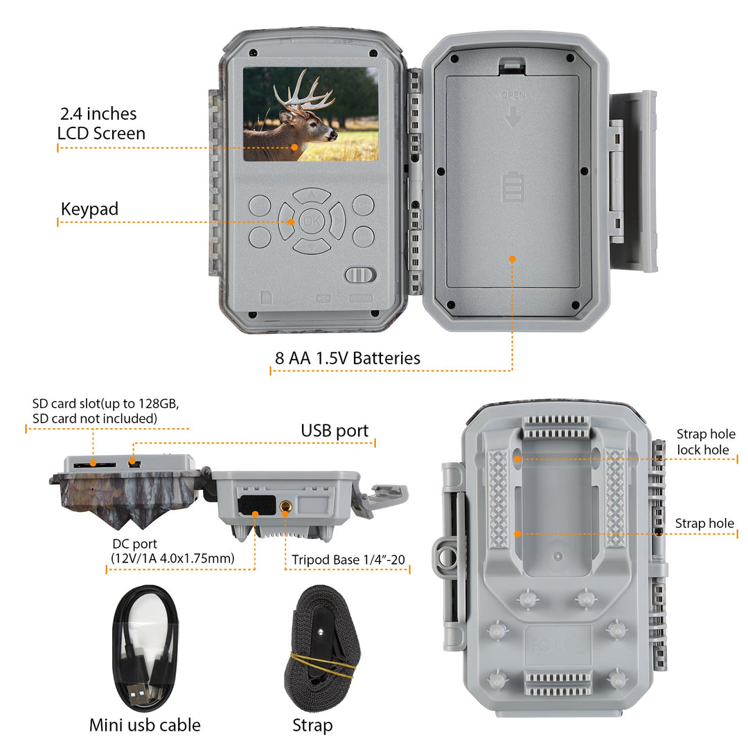 BlazeVideo 4G LTE Cellular Wildkamera mit App und 32 GB SIM-Karte, Handyübertragung BlazeVideo 4G LTE Cellular Wildkamera mit App und 32 GB SIM-Karte, Handyübertragung