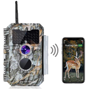 Wildkamera Wlan Fotofalle Jagdkamera Wildtierkamera 32MP 1296P 0,1s Schnelle Trigger Geschwindigkeit Nachtsicht Bewegungsmelder 110°PIR IP66 Wasserdichter | W600