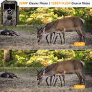 Wildkamera Wlan Fotofalle Jagdkamera Wildtierkamera 32MP 1296P 0,1s Schnelle Trigger Geschwindigkeit Nachtsicht Bewegungsmelder 110°PIR IP66 Wasserdichter | W600