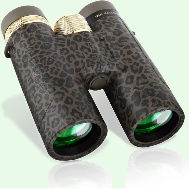 12x42 HD Fernglas Geeignet für Erwachsene, Großes Sichtfeld mit Klarer Niedriger Nachtsicht IPX7 Wasserdicht Mehrschichtvergütetes Feld 5,6° für Outdoor, Jagd
