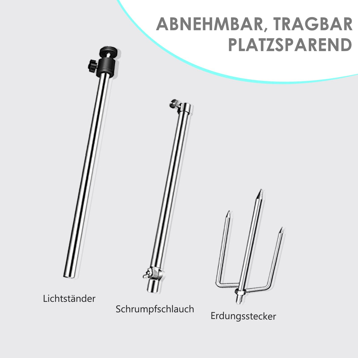 Wildkamera Halterung, Dicke Faltbare Edelstahlhalterung, 360° verstellbar, Universalgewindeanschluss 1/4''-20(6mm) für Solarpanel, Nachtangel-Lichter