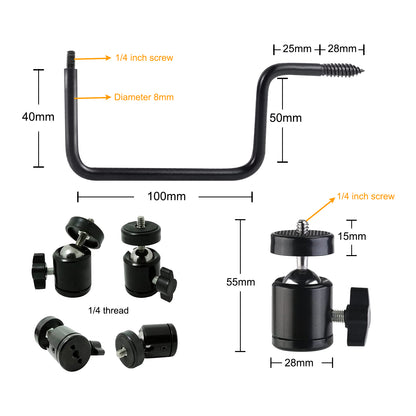 2 supports rotatifs à 360° pour fixation aux arbres*