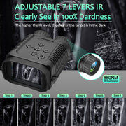 Mini Digitales Nachtsichtgerät Binokular 12MP 1080P Abstand zu 300M mit 2,4" TFT für die Jagd Wandern Camping Klettern