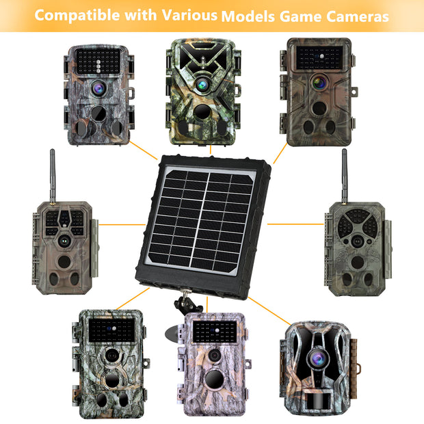 Solarpanel-Kits 3W 8000mAh 12V/9V/6V Ausgang Mini Portable Outdoor oder Indoor Wiederaufladbare Stromversorgung für alle Wildkamera | BL8000