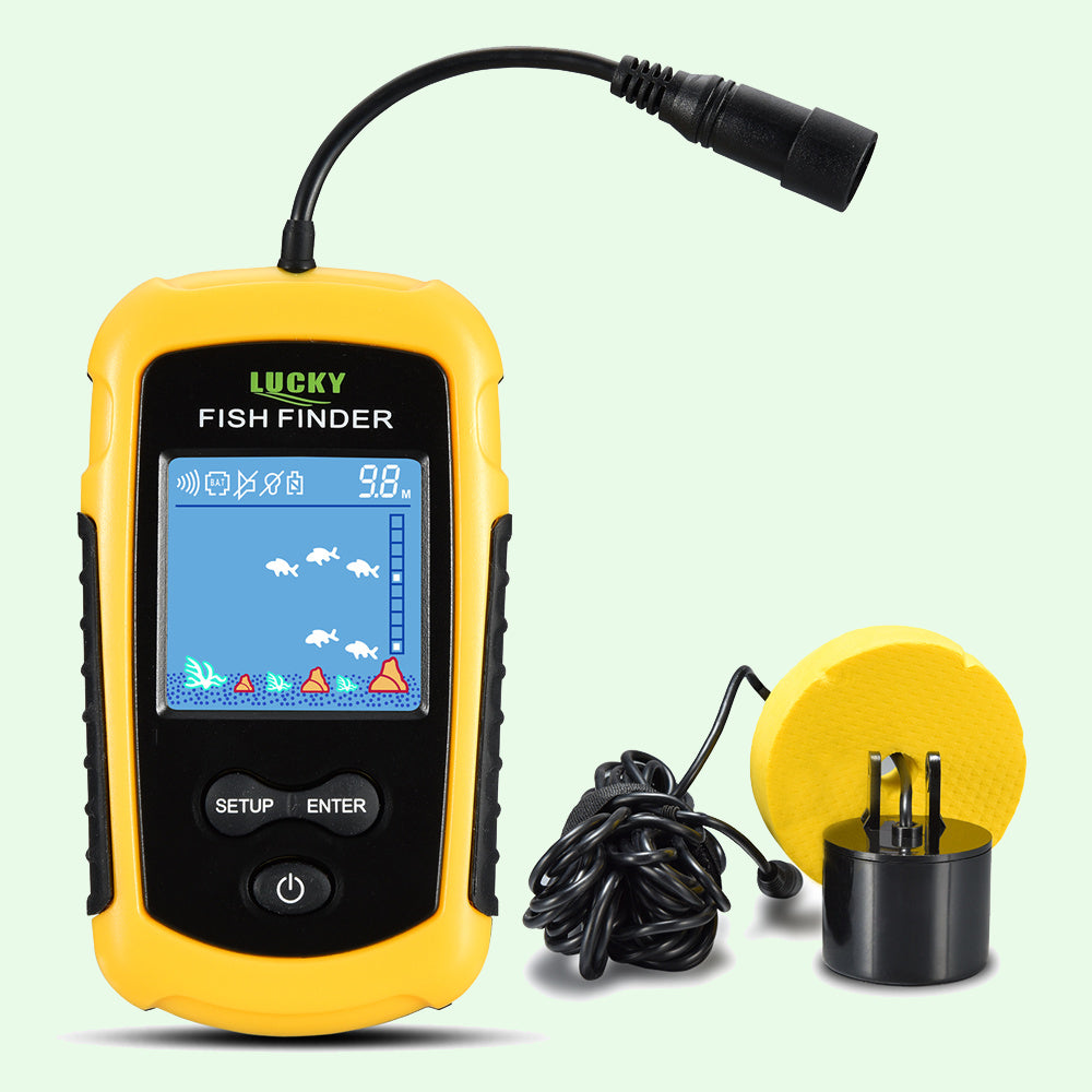 Fischfinder Echolot Angelsonar - LCD Display 0,4-100m Reichweite Mit Sensor