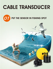 Fishfinder Fischfinder 100M / 328ft Portable Angeln Sonar Sensor Verkabelt LCD Tiefe Finder Echolot*