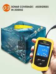 Fishfinder Fischfinder 100M / 328ft Portable Angeln Sonar Sensor Verkabelt LCD Tiefe Finder Echolot