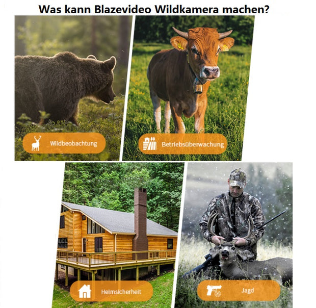 Wildtierkamera 24MP 2304*1296p mit Bewegungsmelder Nachtsicht Maximale Entfernung bis 75 Füße, 0,3s Trigger Geschwindigkeit , IP66 Wasserdichter| A252