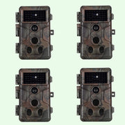 4tlg. Wildkamera 48MP 1296p Video mit Audio und Bewegungsmelder Nachtsicht max. Entfernung bis 100Füße, 0,1s Trigger Geschwindigkeit, Wasserdicht IP66