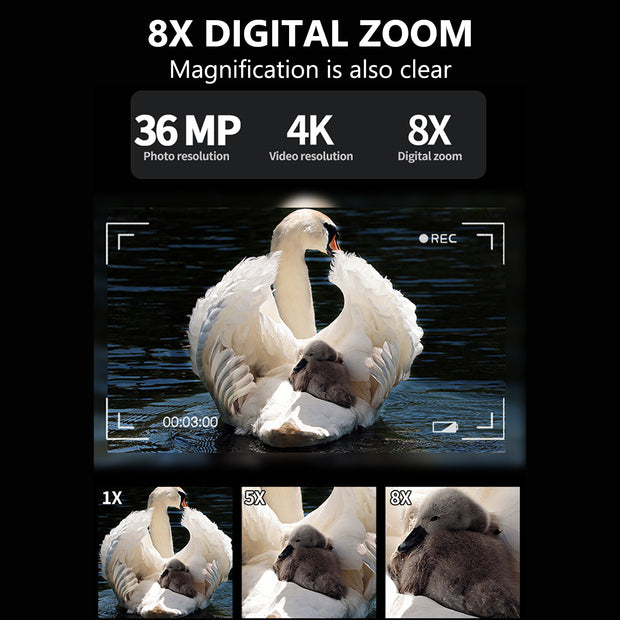4K 36MP Starlight Digitales Nachtsichtgerät Binokular Entfernung bis 300M mit 3.2" TFT für Jagd Wandern Camping Klettern | NV2180
