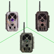 Wildkamera Wlan Fotofalle Jagdkamera Wildtierkamera 48MP 1296P 0,1s Schnelle Trigger Geschwindigkeit Nachtsicht Bewegungsmelder 120°PIR IP66 Wasserdichter | A350W Grün